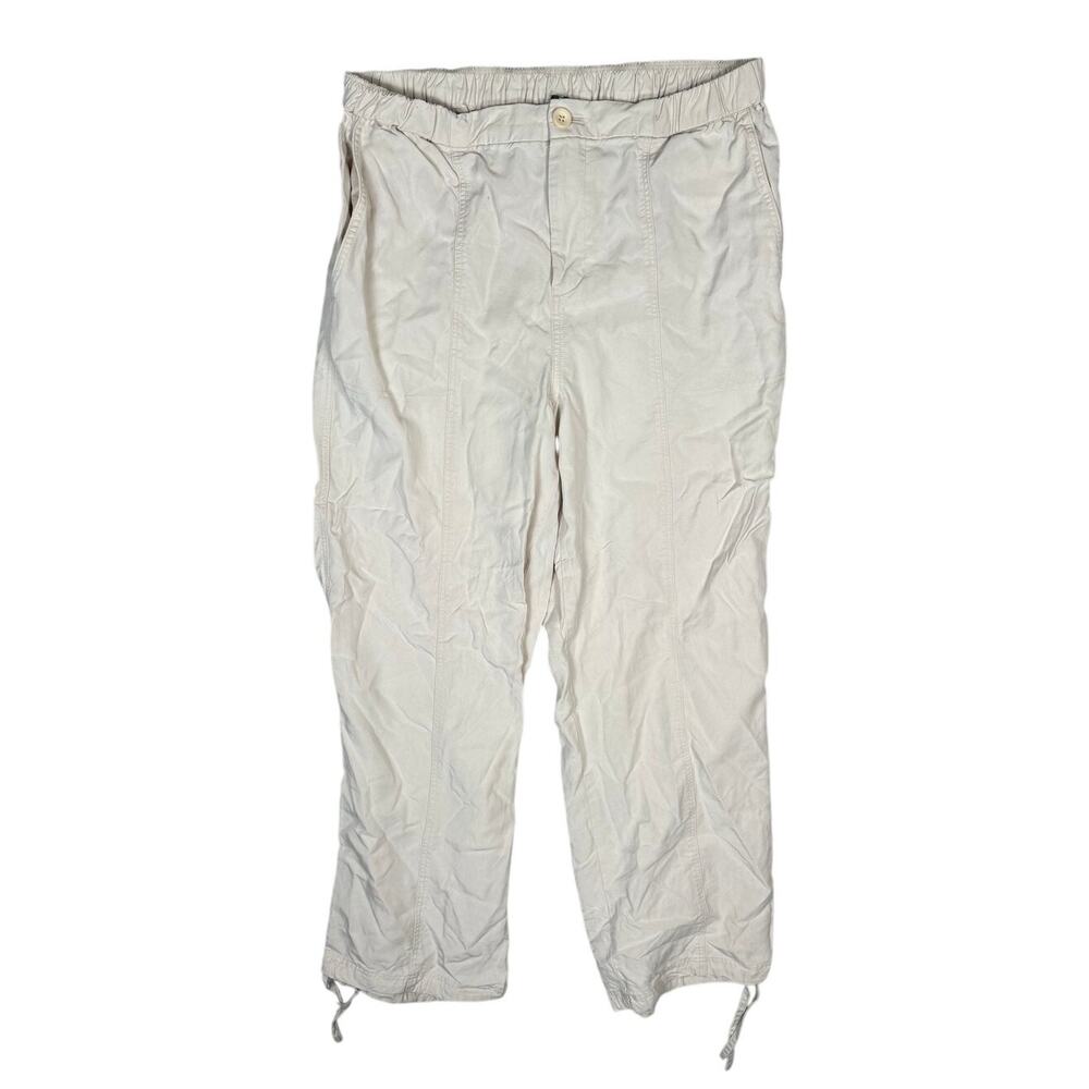 Vuori Coastline Travel Drawstring Pants Trouser Cream Milkweed Twill Large